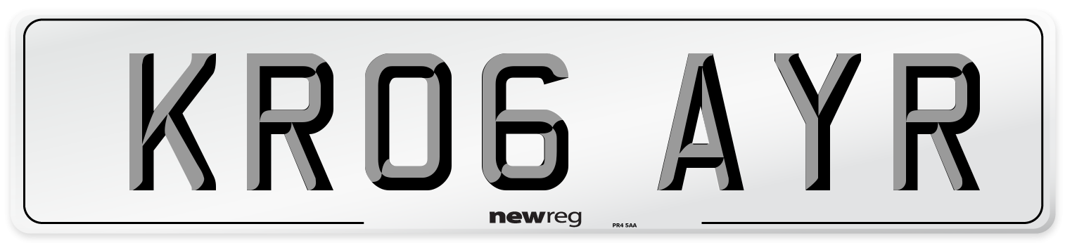 KR06 AYR Number Plate from New Reg